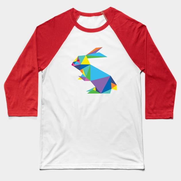 Geometric Rabbit Baseball T-Shirt by martinussumbaji